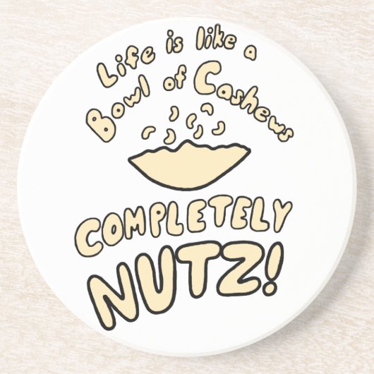 Bowl van Cashews Zandsteen Onderzetter (Voorkant)