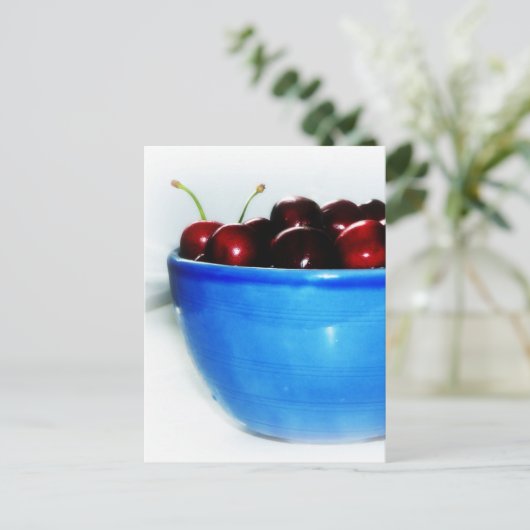 Bowl van Cherries Briefkaart (Staand voorkant)