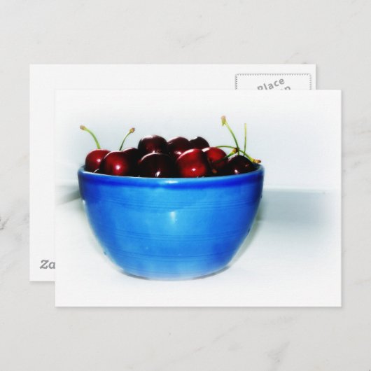 Bowl van Cherries Briefkaart (Voorkant / Achterkant)