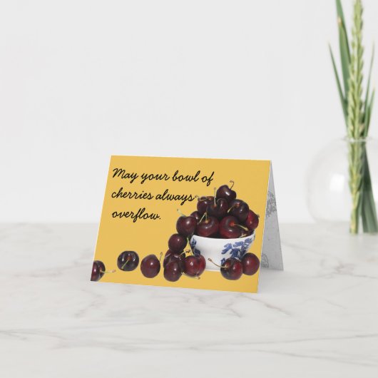 Bowl van Cherries Kaart (Voorkant)