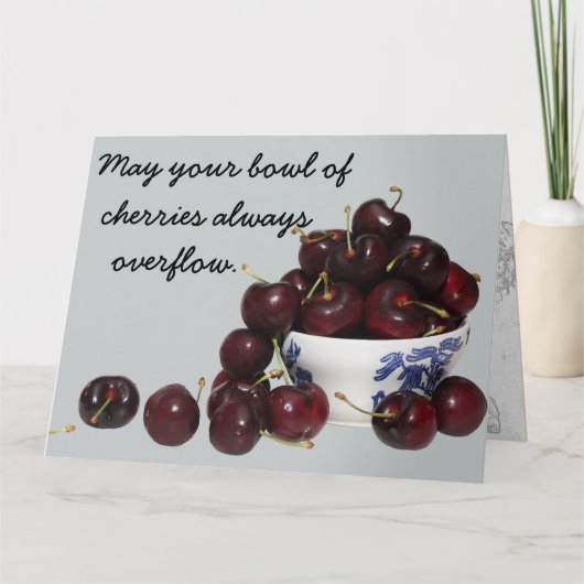 Bowl van Cherries Kaart (Voorkant)