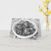 Bowl van Cherries Pen Wenskaart Kaart (Gele Bloem)