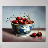 Bowl van Cherries Poster (Voorkant)