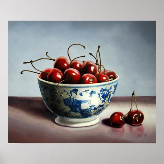 Bowl van Cherries Poster (Voorkant)
