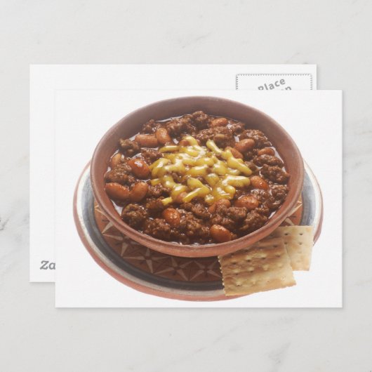 Bowl van Chili Briefkaart (Voorkant / Achterkant)