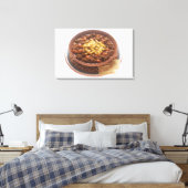 Bowl van Chili Canvas Afdruk (Insitu (Slaapkamer))