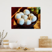 Bowl van eieren poster (Keuken)