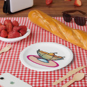 Bowl van fruit papieren bordje