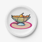 Bowl van fruit papieren bordje (Voorkant)