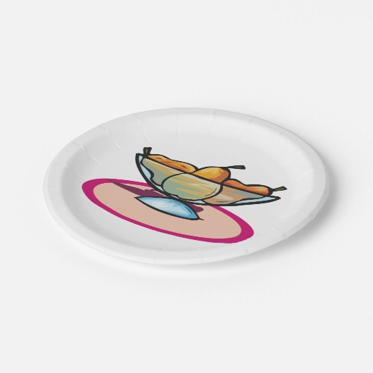 Bowl van fruit papieren bordje (Gekanteld)