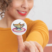 Bowl van fruit ronde sticker