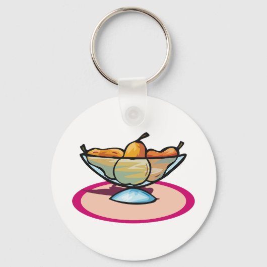 Bowl van fruit sleutelhanger (Achterkant)