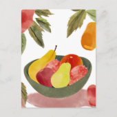 Bowl van fruit | Waterverf citrus Briefkaart (Voorkant)