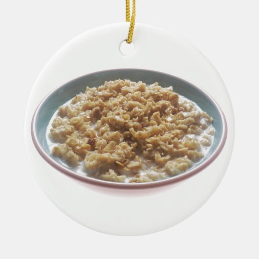 Bowl van havermout keramisch ornament (Voorkant)