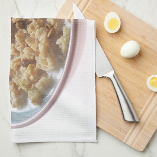 Bowl van havermout theedoek (Quarter Fold)