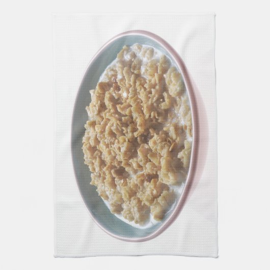 Bowl van havermout theedoek (Verticaal)