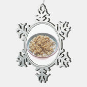 Bowl van havermout tin sneeuwvlok ornament (Rechts)