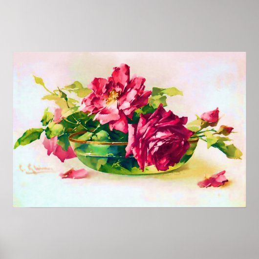 Bowl van het Poster van Rozen (Voorkant)