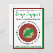 Bowl van het warme tomatenpuin uitnodiging briefkaart (Voorkant / Achterkant)