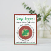 Bowl van het warme tomatenpuin uitnodiging briefkaart (Staand voorkant)