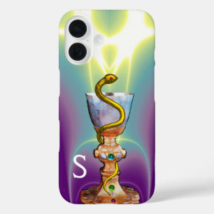 BOWL VAN HYGEIA Medicine, Pharmacy Monogram Blauwg iPhone 16 Hoesje