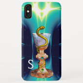 BOWL VAN HYGEIA Medicine, Pharmacy Monogram Blue Case-Mate iPhone Case (Achterkant)