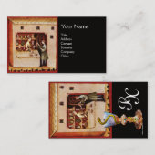 BOWL VAN HYGEIA MONOGRAM Medicine, Farmacie, zwart Visitekaartje (Voorkant / Achterkant)