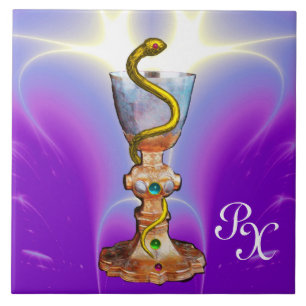 BOWL VAN HYGEIA MONOGRAM Medicine, Pharmacy Paars Tegeltje