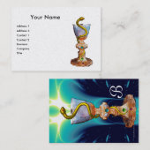 BOWL VAN HYGEIA PHARMACY MONOGRAM Blauwgroen Blauw Visitekaartje (Voorkant / Achterkant)