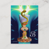 BOWL VAN HYGEIA PHARMACY MONOGRAM Blauwgroen Blauw Visitekaartje (Achterkant)