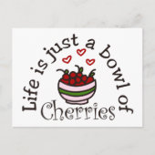 Bowl van kersen briefkaart (Voorkant)