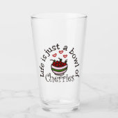 Bowl van kersen glas (Voorkant)