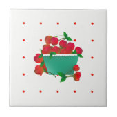 Bowl van kersen keramische tegel tegeltje (Voorkant)