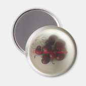 Bowl van kersen magneet (Voorkant / Achterkant)