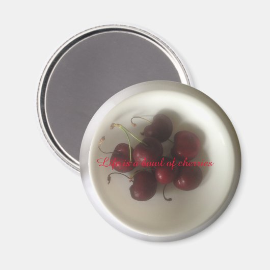 Bowl van kersen magneet (Voorkant / Achterkant)