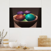 Bowl van kleuren poster (Keuken)
