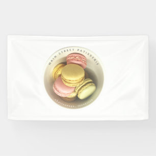 Bowl van Macarons Foto Food Business Spandoek