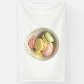 Bowl van Macarons Foto Food Business Spandoek (Verticaal)