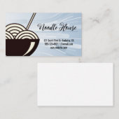 Bowl van noedels en eetstokjes | restaurant visitekaartje (Voorkant / Achterkant)