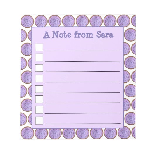 Bowl van Paars Hawaiian-voedsel van POI Taro Root Notitieblok (Voorkant)