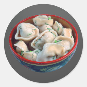 Bowl van Pelmeni Ronde Sticker