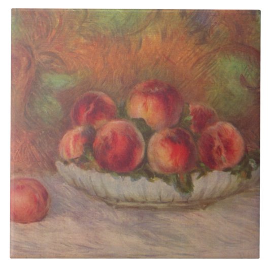 Bowl van Perziken (van Pierre-Auguste Renoir) Tegeltje (Voorkant)