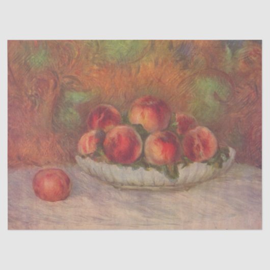 Bowl van Perziken (van Pierre-Auguste Renoir) Tissuepapier (Voorkant)