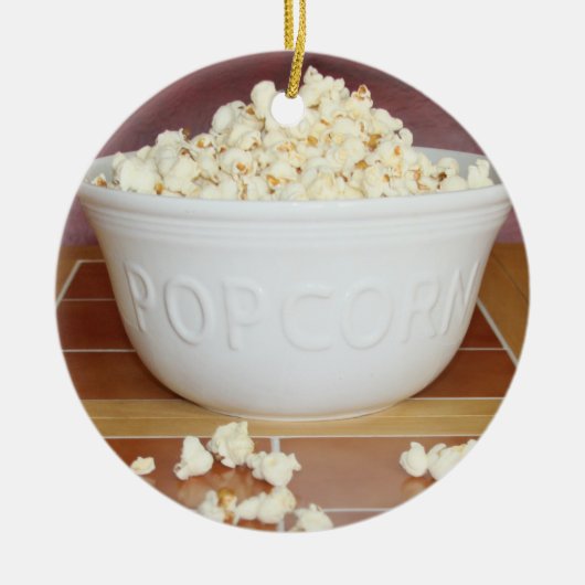 Bowl van Popcorn Keramisch Ornament (Voorkant)