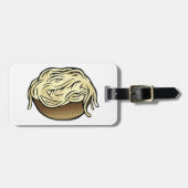 Bowl van Spaghetti Pasta Noodle Food Bagagelabel (Voorkant horizontaal)