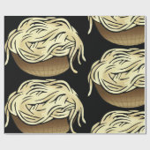Bowl van Spaghetti Pasta Noodle Food Cadeaupapier (Vlak)