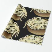 Bowl van Spaghetti Pasta Noodle Food Cadeaupapier (Uitgerold)