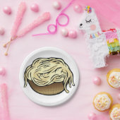 Bowl van Spaghetti Pasta Noodle Food Papieren Bordje (Feest)
