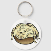 Bowl van Spaghetti Pasta Noodle Food Sleutelhanger (Voorkant)