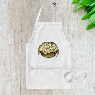 Bowl van Spaghetti Pasta Noodle Food Standaard Schort